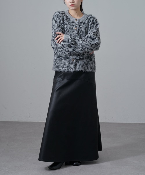 Lui's（ルイス）の「ヒョウ柄シャギージャケットカーディガン（カーディガン/ボレロ・レディース・ブラック/ブラウン・FREE）」の15枚目の写真