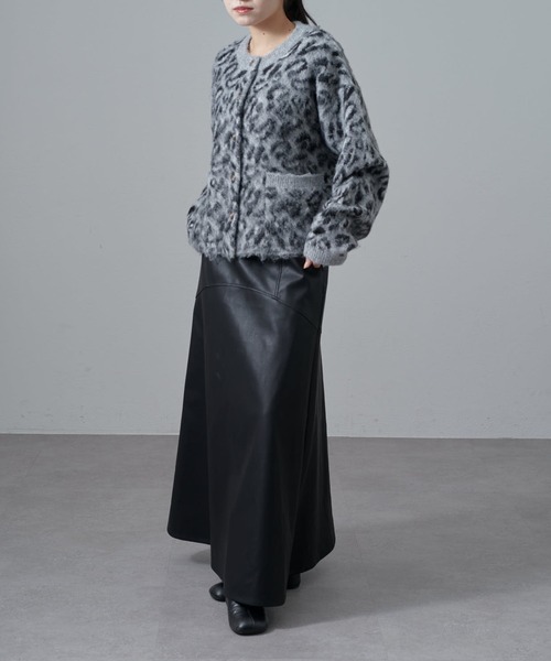 Lui's（ルイス）の「ヒョウ柄シャギージャケットカーディガン（カーディガン/ボレロ・レディース・ブラック/ブラウン・FREE）」の16枚目の写真