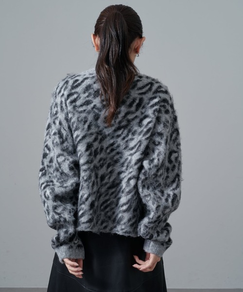 Lui's（ルイス）の「ヒョウ柄シャギージャケットカーディガン（カーディガン/ボレロ・レディース・ブラック/ブラウン・FREE）」の14枚目の写真