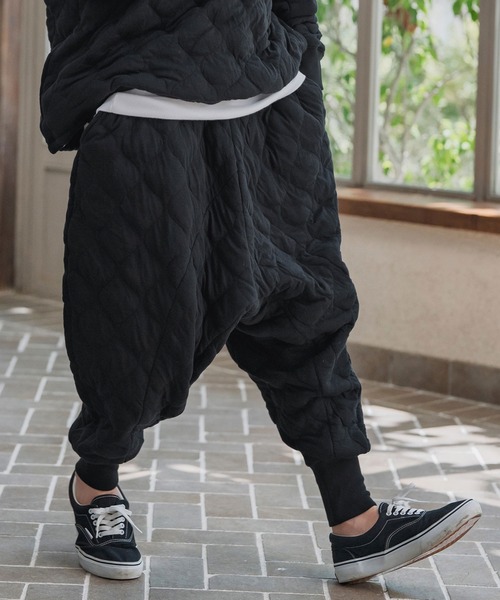 mp14202-Wave Quilting Surrouel Pants キルティングサルエル