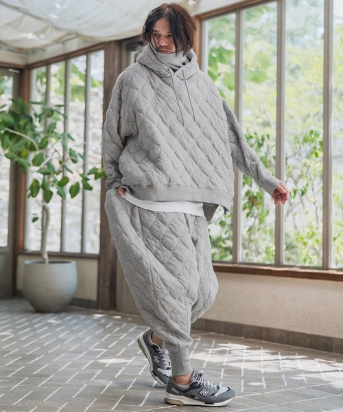 mp14202-Wave Quilting Surrouel Pants キルティングサルエル