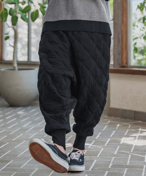 mp14202-Wave Quilting Surrouel Pants キルティングサルエルパンツ