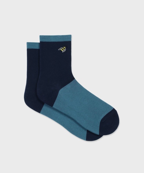 Paul Smith（ポールスミス）の「“Bee” バイカラー ソックス【250635 MD2】（ソックス/靴下・メンズ・グレー/ネイビー/マルーン・25-27）」の2枚目の写真