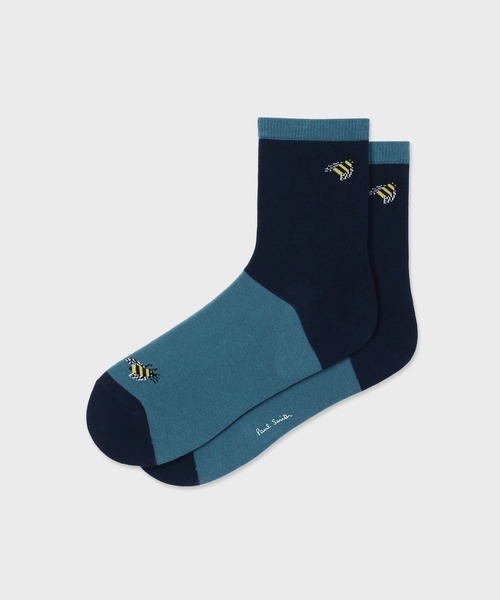 Paul Smith（ポールスミス）の「“Bee” バイカラー ソックス【250635 MD2】（ソックス/靴下・メンズ・グレー/ネイビー/マルーン・25-27）」の4枚目の写真