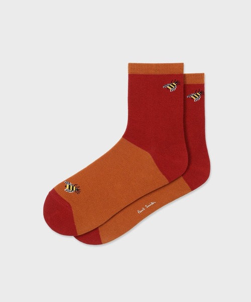 Paul Smith（ポールスミス）の「“Bee” バイカラー ソックス【250635 MD2】（ソックス/靴下・メンズ・グレー/ネイビー/マルーン・25-27）」の8枚目の写真