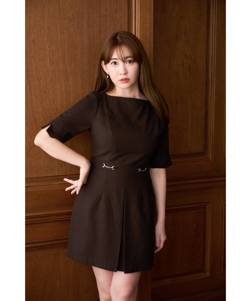 Her lip to(ハーリップトゥー)の「Bit Luxe Mini Dress(ワンピース・レディース・ブラウン系/ストライプ・S/M)」の22枚目の写真