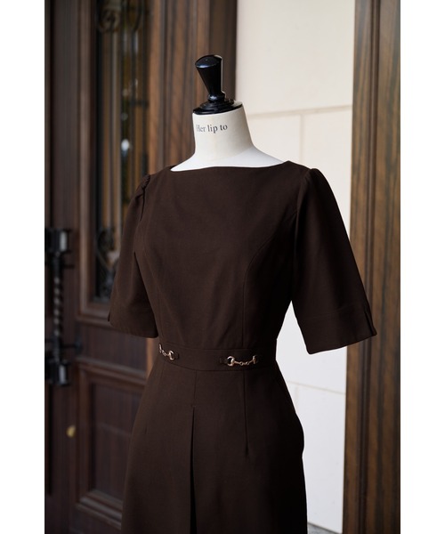 Her lip to(ハーリップトゥー)の「Bit Luxe Mini Dress(ワンピース・レディース・ブラウン系/ストライプ・S/M)」の18枚目の写真