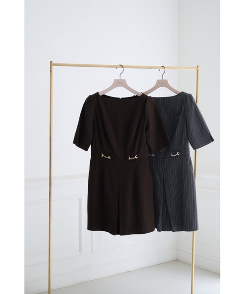 Her lip to(ハーリップトゥー)の「Bit Luxe Mini Dress(ワンピース・レディース・ブラウン系/ストライプ・S/M)」の17枚目の写真