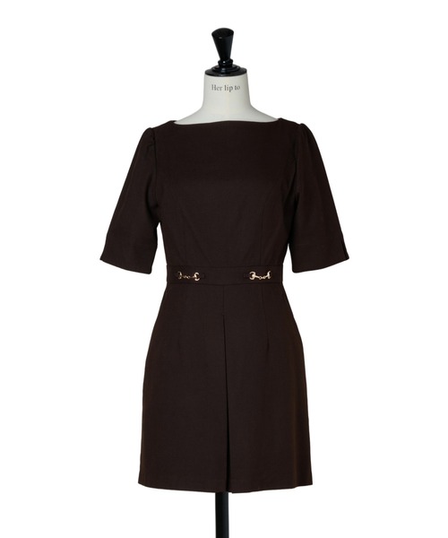 Her lip to(ハーリップトゥー)の「Bit Luxe Mini Dress(ワンピース・レディース・ブラウン系/ストライプ・S/M)」の9枚目の写真