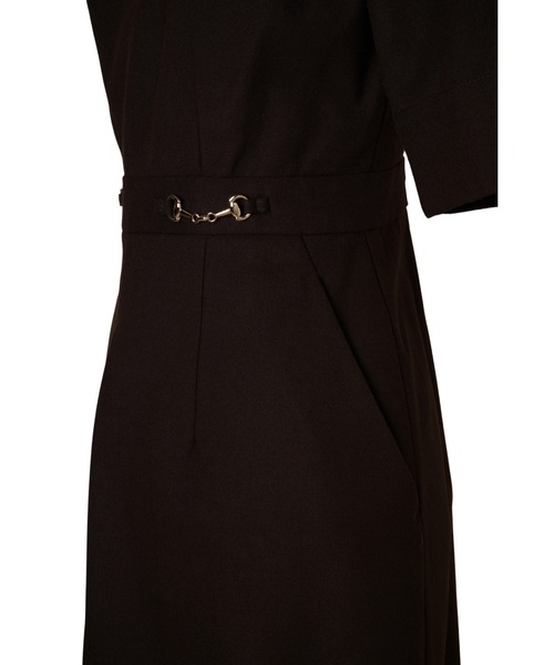 Her lip to(ハーリップトゥー)の「Bit Luxe Mini Dress(ワンピース・レディース・ブラウン系/ストライプ・S/M)」の4枚目の写真