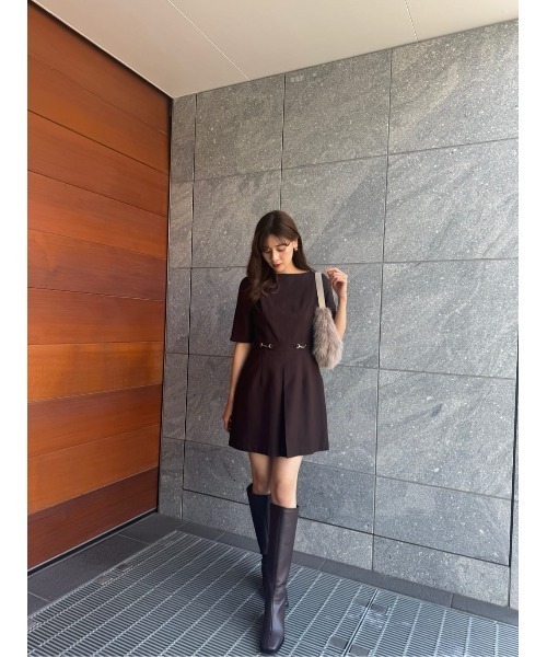 Her lip to(ハーリップトゥー)の「Bit Luxe Mini Dress(ワンピース・レディース・ブラウン系/ストライプ・S/M)」の15枚目の写真