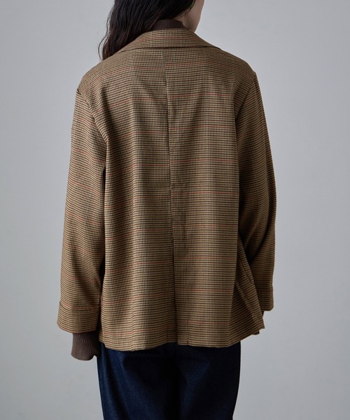 チェック柄シングルテーラードジャケット（テーラードジャケット