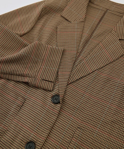 【週末SALE】BOSS チェック柄ジャケット 48 チェック柄シングルテーラードジャケット（テーラードジャケット