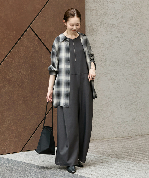 JOURNAL STANDARD(ジャーナルスタンダード)の「ウールライクストレッチ サロペット(その他パンツ・レディース・チャコールグレー・FREE)」の14枚目の写真