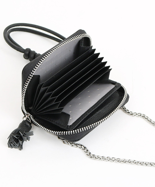 perche（ペルケ）の「ペルケ perche / マルチスタッズジャバラチャームウォレットショルダー（財布・レディース・ブラック/シルバー/グレー/ゴールド・FREE）」の10枚目の写真