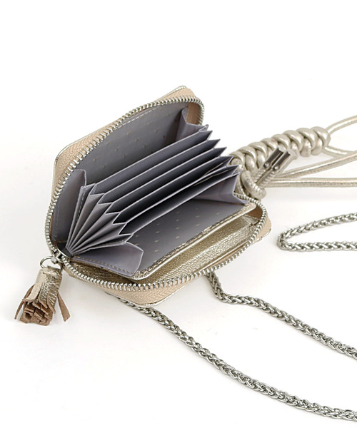 perche（ペルケ）の「ペルケ perche / マルチスタッズジャバラチャームウォレットショルダー（財布・レディース・ブラック/シルバー/グレー/ゴールド・FREE）」の15枚目の写真