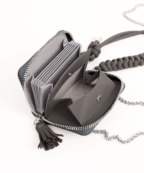 perche（ペルケ）の「ペルケ perche / マルチスタッズジャバラチャームウォレットショルダー（財布・レディース・ブラック/シルバー/グレー/ゴールド・FREE）」の19枚目の写真