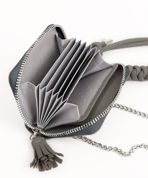 perche（ペルケ）の「ペルケ perche / マルチスタッズジャバラチャームウォレットショルダー（財布・レディース・ブラック/シルバー/グレー/ゴールド・FREE）」の18枚目の写真