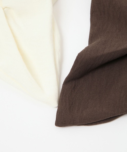 LAKOLE（ラコレ）の「スクエアシュシュ / 600731（シュシュ・レディース・ブラウン/オフホワイト/ブラック・FREE）」の6枚目の写真