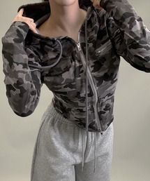 FOLLOWIN | ２color /ストリートカモフラダブルジップパーカー(パーカー)