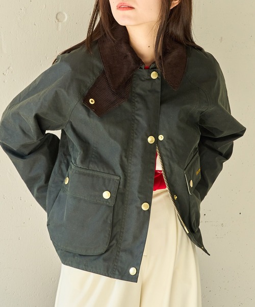 Barbour(バブアー)の「【Barbour】barbour cropped beadnell wax jacket(その他アウター・レディース・ブラック/カーキ・10/12)」の1枚目の写真