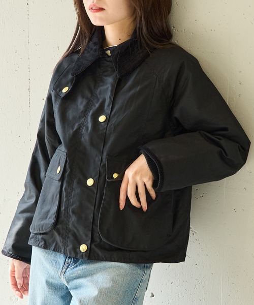 Barbour(バブアー)の「【Barbour】barbour cropped beadnell wax jacket(その他アウター・レディース・ブラック/カーキ・10/12)」の14枚目の写真
