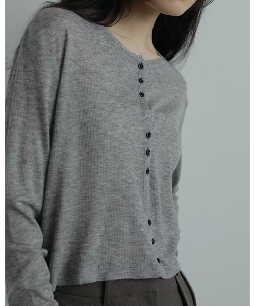 Sheer Rib Cardigan（カーディガン/ボレロ）｜anuke（アンヌーク