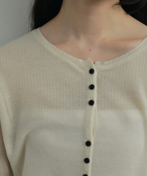 Sheer Rib Cardigan（カーディガン/ボレロ）｜anuke（アンヌーク）の
