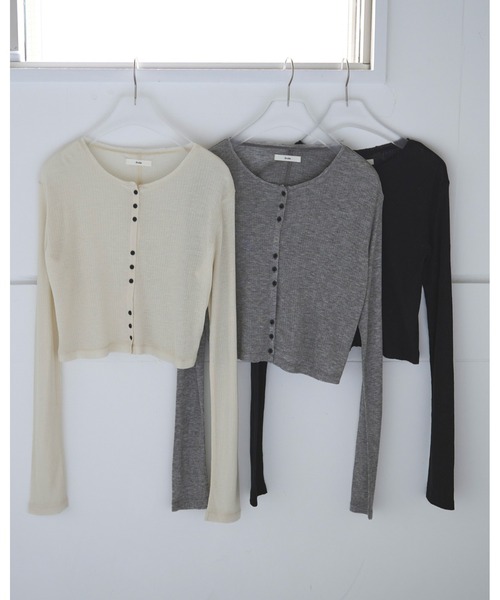 Sheer Rib Cardigan（カーディガン/ボレロ）｜anuke（アンヌーク