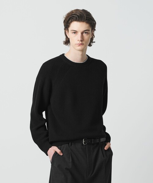 BEAUTY&YOUTH UNITED ARROWS（ビューティーアンドユースユナイテッドアローズ）の「クリスプ アゼ スリーク クルーネック ニット（ニット/セーター・メンズ・その他1/その他2/その他3/ブラック/コバルトブルー・S/L/XL/M）」の7枚目の写真