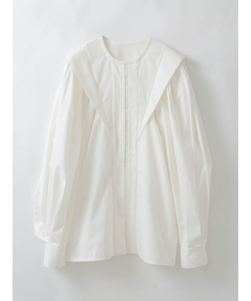 セール】コットンタックバルーンスリーブブラウス（シャツ/ブラウス