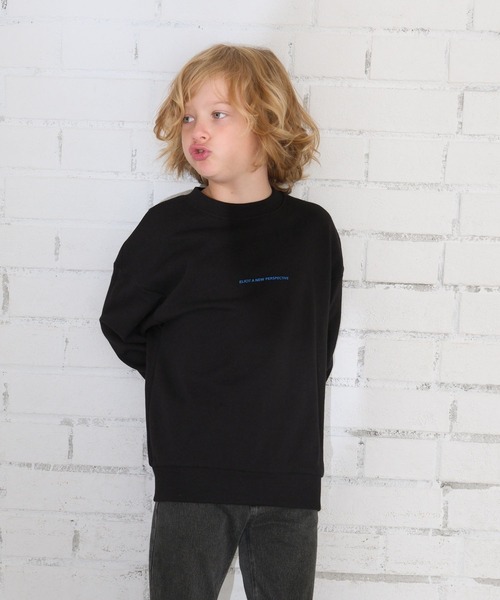 GLOBAL WORK（グローバルワーク）の「ヘビロテスウェットプリント長袖/579709（スウェット・キッズ・ライトグレー/ミント/ピンク/グリーン/チャコールグレー/ブルー/ブラック/グレイッシュベージュ/ダークグレー/ブルー系その他4・130cm/140cm/150cm/160cm）」の13枚目の写真