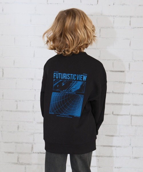 GLOBAL WORK（グローバルワーク）の「ヘビロテスウェットプリント長袖/579709（スウェット・キッズ・ライトグレー/ミント/ピンク/グリーン/チャコールグレー/ブルー/ブラック/グレイッシュベージュ/ダークグレー/ブルー系その他4・130cm/140cm/150cm/160cm）」の14枚目の写真