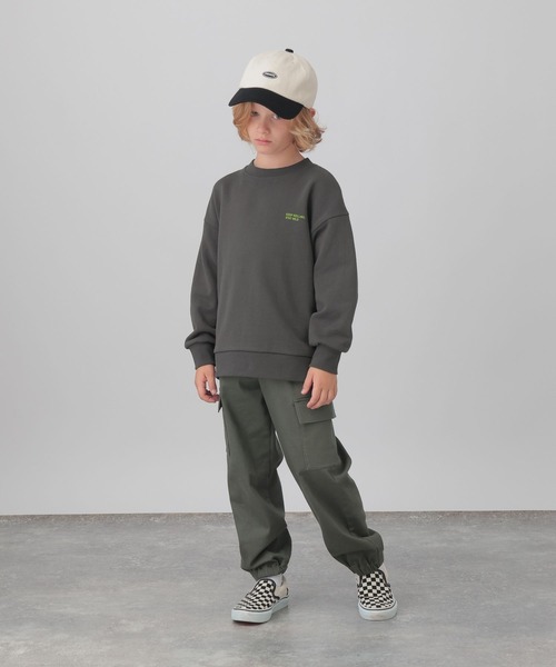 GLOBAL WORK（グローバルワーク）の「ヘビロテスウェットプリント長袖/579709（スウェット・キッズ・ライトグレー/ミント/ピンク/グリーン/チャコールグレー/ブルー/ブラック/グレイッシュベージュ/ダークグレー/ブルー系その他4・130cm/140cm/150cm/160cm）」の20枚目の写真