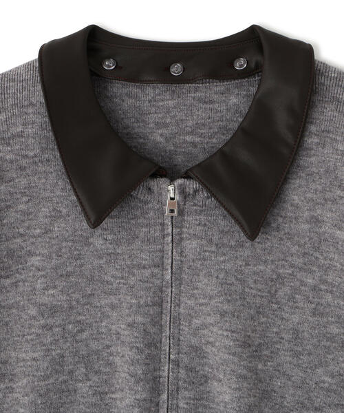 PROPORTION BODY DRESSING(プロポーションボディドレッシング)の「合皮カラー取り外しZIPニット / 1215270101(ニット/セーター・レディース・グレー系その他/ベージュ・FREE)」の12枚目の写真