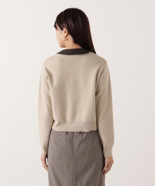 PROPORTION BODY DRESSING(プロポーションボディドレッシング)の「合皮カラー取り外しZIPニット / 1215270101(ニット/セーター・レディース・グレー系その他/ベージュ・FREE)」の21枚目の写真
