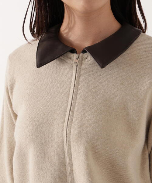 PROPORTION BODY DRESSING(プロポーションボディドレッシング)の「合皮カラー取り外しZIPニット / 1215270101(ニット/セーター・レディース・グレー系その他/ベージュ・FREE)」の22枚目の写真