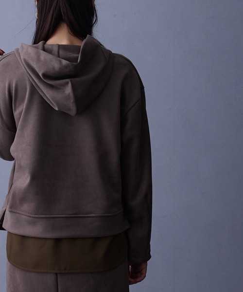 NICOLE white（ニコルホワイト）の「【セットアップ】フードプルオーバー×ロングスカート（ワンピース・レディース・チャコール/グレー・FREE）」の20枚目の写真