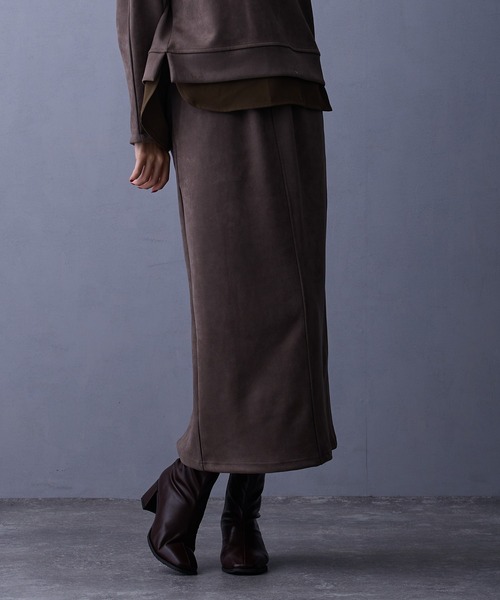 NICOLE white（ニコルホワイト）の「【セットアップ】フードプルオーバー×ロングスカート（ワンピース・レディース・チャコール/グレー・FREE）」の12枚目の写真