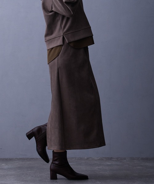 NICOLE white（ニコルホワイト）の「【セットアップ】フードプルオーバー×ロングスカート（ワンピース・レディース・チャコール/グレー・FREE）」の13枚目の写真