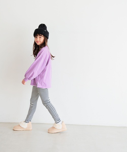 BAYFLOW（ベイフロー）の「[ふわふわで被り心地◎]ラメニットワッチ(KIDS)（ニットキャップ/ビーニー・キッズ・アイボリー/ブラック/パープル・FREE）」の10枚目の写真