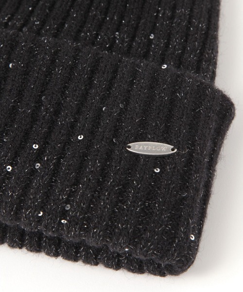 BAYFLOW（ベイフロー）の「[ふわふわで被り心地◎]ラメニットワッチ(KIDS)（ニットキャップ/ビーニー・キッズ・アイボリー/ブラック/パープル・FREE）」の11枚目の写真