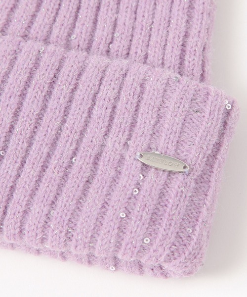 BAYFLOW（ベイフロー）の「[ふわふわで被り心地◎]ラメニットワッチ(KIDS)（ニットキャップ/ビーニー・キッズ・アイボリー/ブラック/パープル・FREE）」の7枚目の写真
