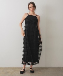 セール】【ANDRESD】blossom frill dress 結婚式 パーティードレス