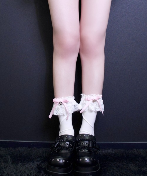 チャーム付きロリィタ ソックス[クルー]（ソックス/靴下）｜mine by