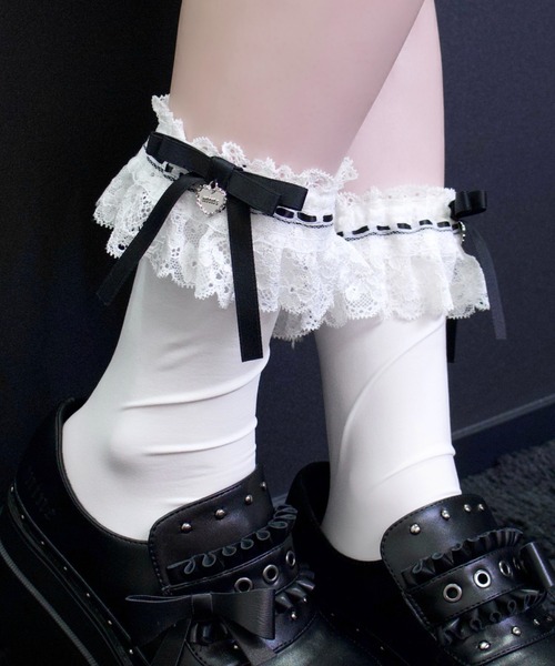 チャーム付きロリィタ ソックス[クルー]（ソックス/靴下）｜mine by