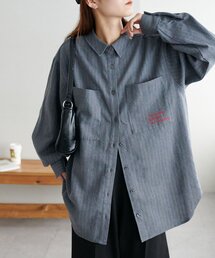 【WEB限定】ポケットロゴ刺繍オーバーシャツ