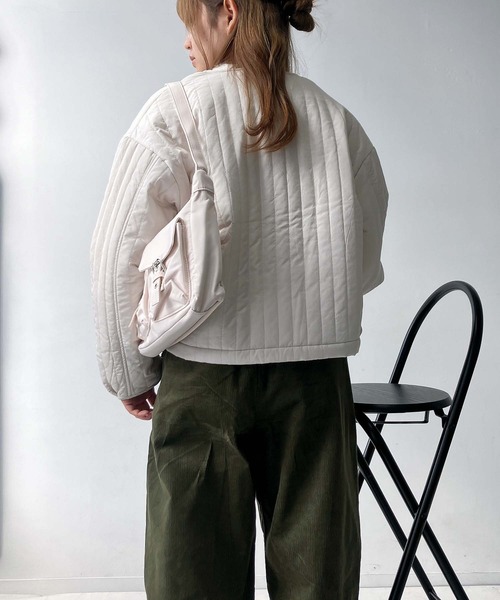 伊*藤様 ánuans TAION2024年モデル★ノーカラーキルティングジャケ TAION×anuans】ノーカラーキルティングショートダウン