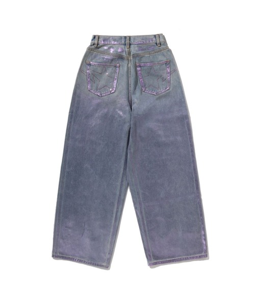 A BATHING APE（アベイシングエイプ）の「FOIL WASHED ONE POINT RELAXED FIT DENIM PANTS（デニムパンツ・レディース・ライトインディゴブルー・XX-SMALL/X-SMALL）」の2枚目の写真