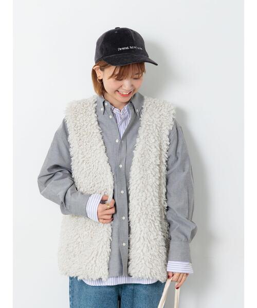 Lugnoncure（ルノンキュール）の「ミドルボアベスト（ベスト・レディース・チャコールグレー/オフホワイト/モカ・F）」の9枚目の写真